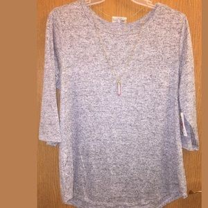 NWT Tunic Blouse W/ Necklace Bobbie Brooks Plus 2X